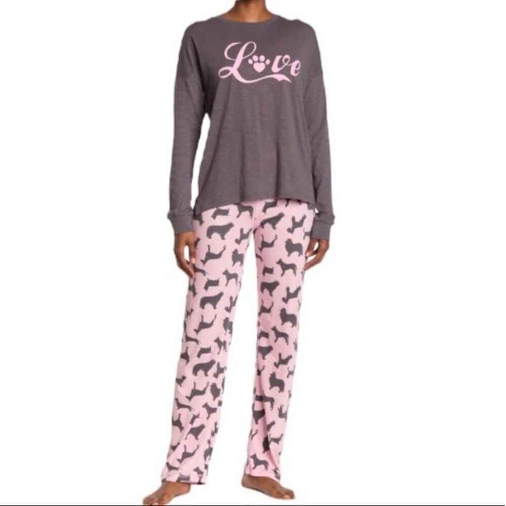 NWT‎ COZY ZOE Love Dogs Long Sleeve Pajamas set/ Size Small